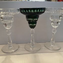 Vintage From Mid Last Century Crystal Candle Holders From Italy