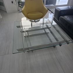Modani  Chair and Glass coffee table