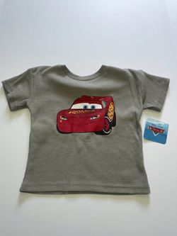 Toddler Boys 3T Disney Pixar Cars Lightning McQueen Waffle Knit Graphic T Shirt