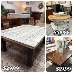 Coffee Tables – Starting at $19.99