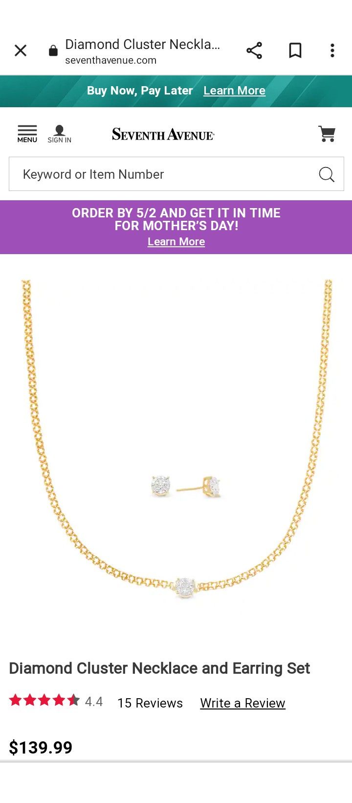 Necklace and Earrings Set