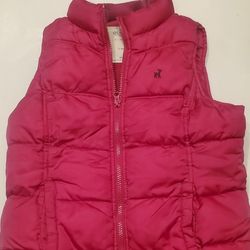 Girls Pink Vest Zip Up 