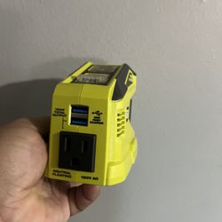 RYOBI 18V ONE+ 150-Watt Portable Battery Inverter Power Source and Charger for 18V ONE+ Batteries