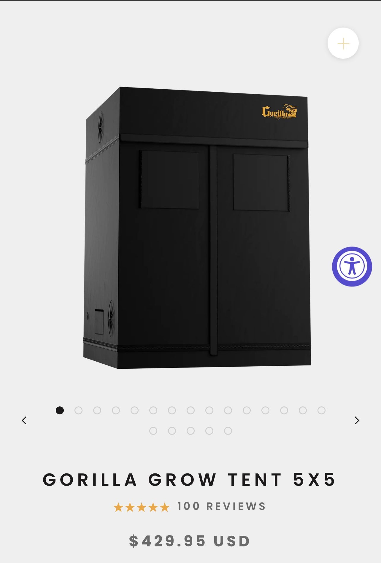 5 X 5 Gorilla Grow Tent - Used Once