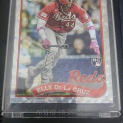 2024 Topps Series 1 Elly De La Cruz 1989 Design Silver Foil  RC #89B-69 Reds