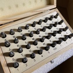 Metal Alphabet And Number Stamp Set - New