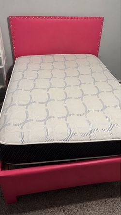 Pink Upholstered Bed Frame – $100 (OBO)