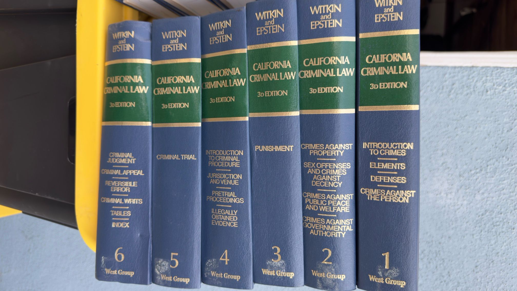 Witkin & Epstein – California Criminal Law 3rd Edition (Vols. 1-6 Complete Set)
