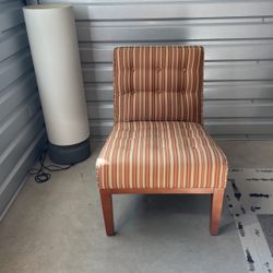 Armless Accent Chair Neutral Colors