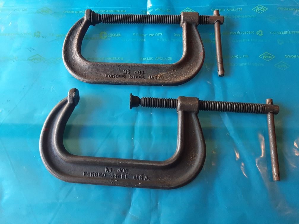 2- ARMSTRONG  6" Heavy duty C- clamps. used. $50 for both