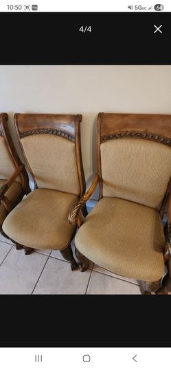 8 wooden chairs