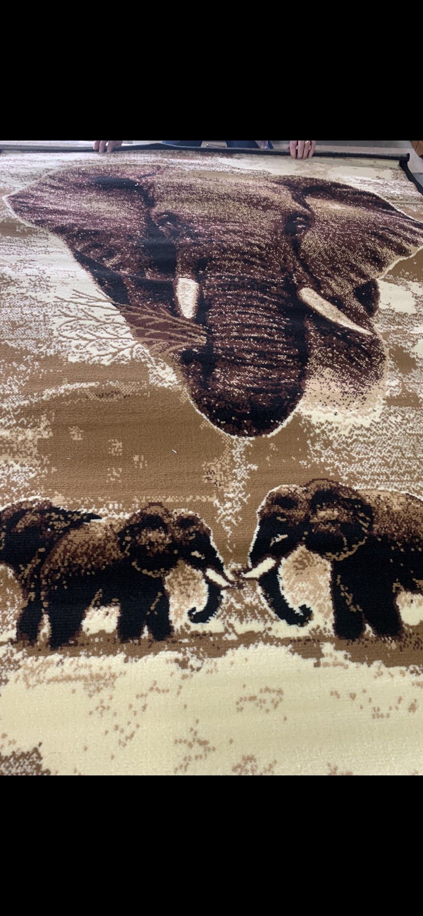 Elephant Area Rug New 5x7