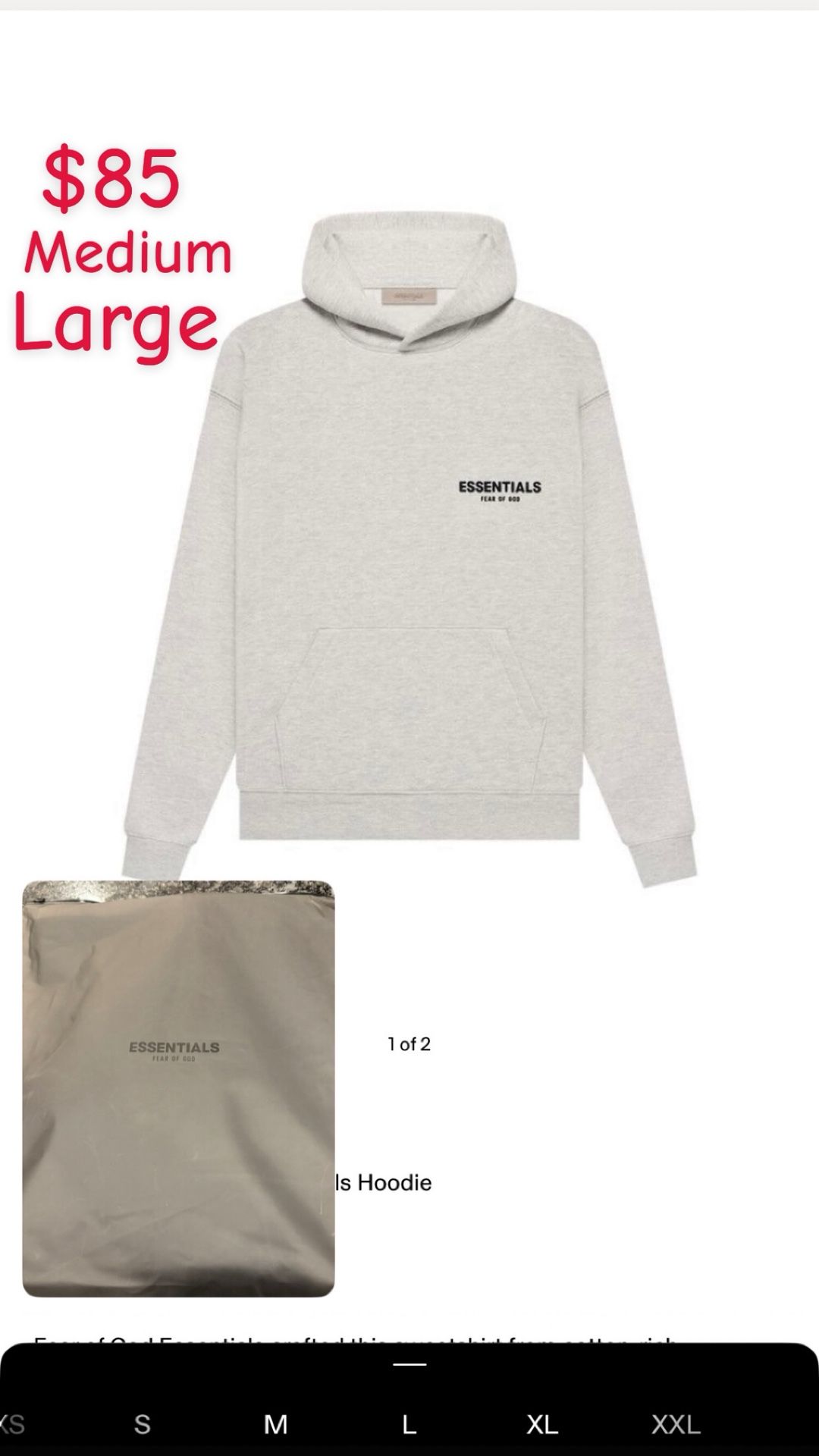 Essential Fear Of God Hoodie 