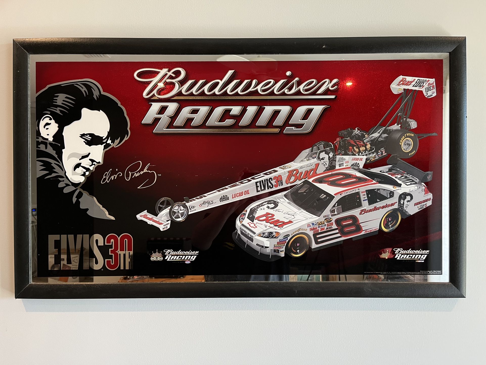 Bar Mirror Elvis NHRA NASCAR