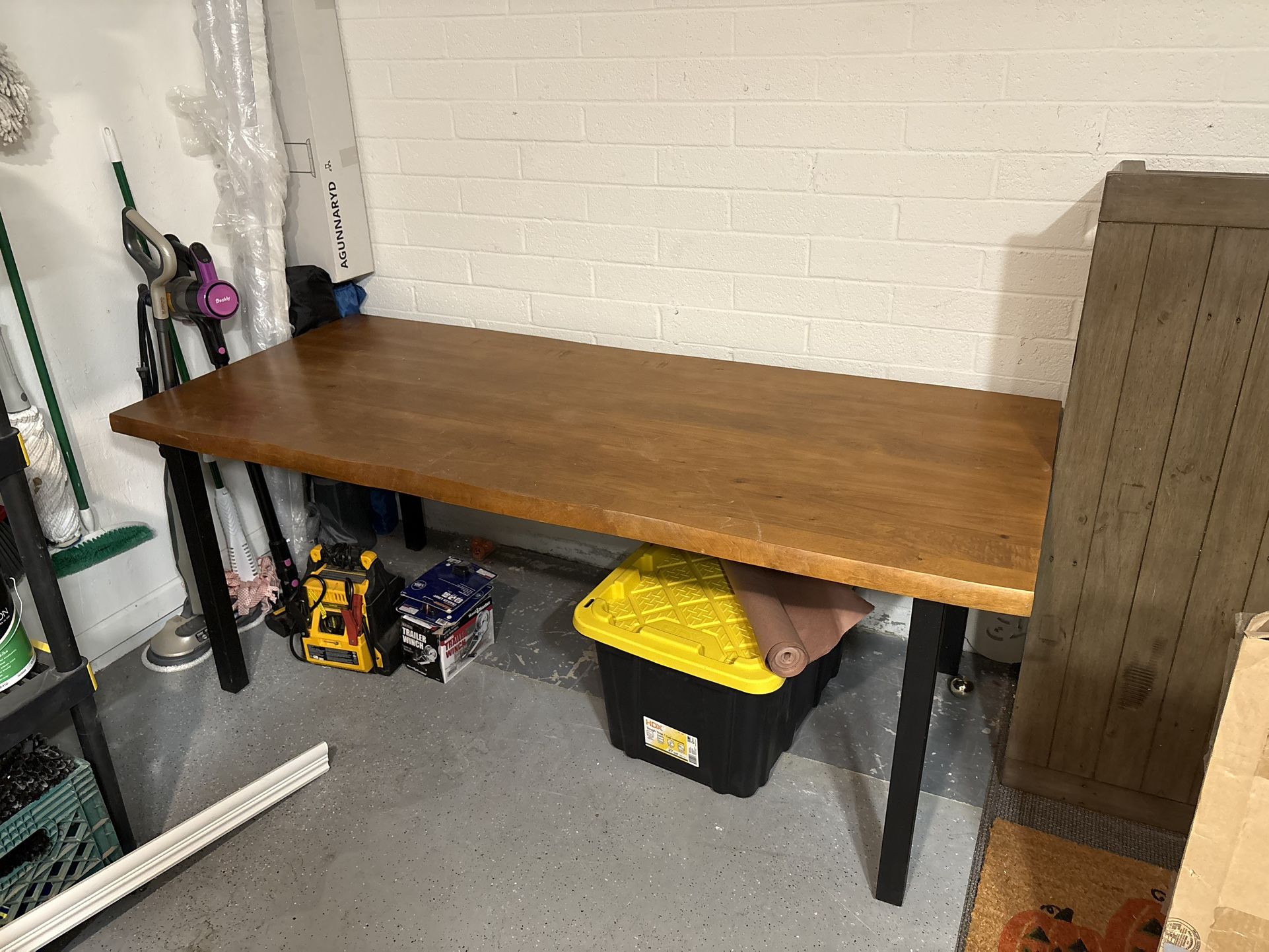 Solid Live Wood Edge Dining Table