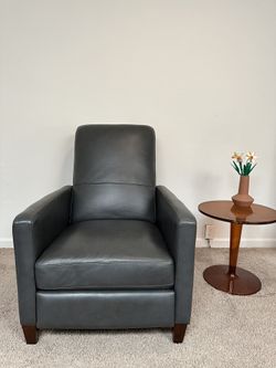 Daniel Smoke Leather Pressback Recliner