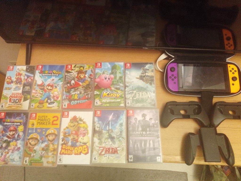 Nintendo Switch With 10 Games