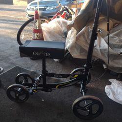 Ousite Knee Walker #WB-2201 With Shock Absorber Adjustable Height (black)