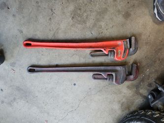 2- 24 inch ridged pipe wrenches