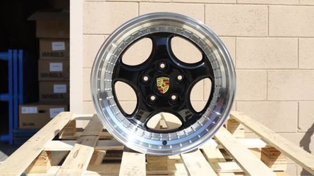 18 INCH STAGGERED SET PORSCHE CLASSIC SPEEDLINE STYLE WHEELS RIMS 18X8 +50 / 18X9.5 +50 (5X130) CB: 71.6