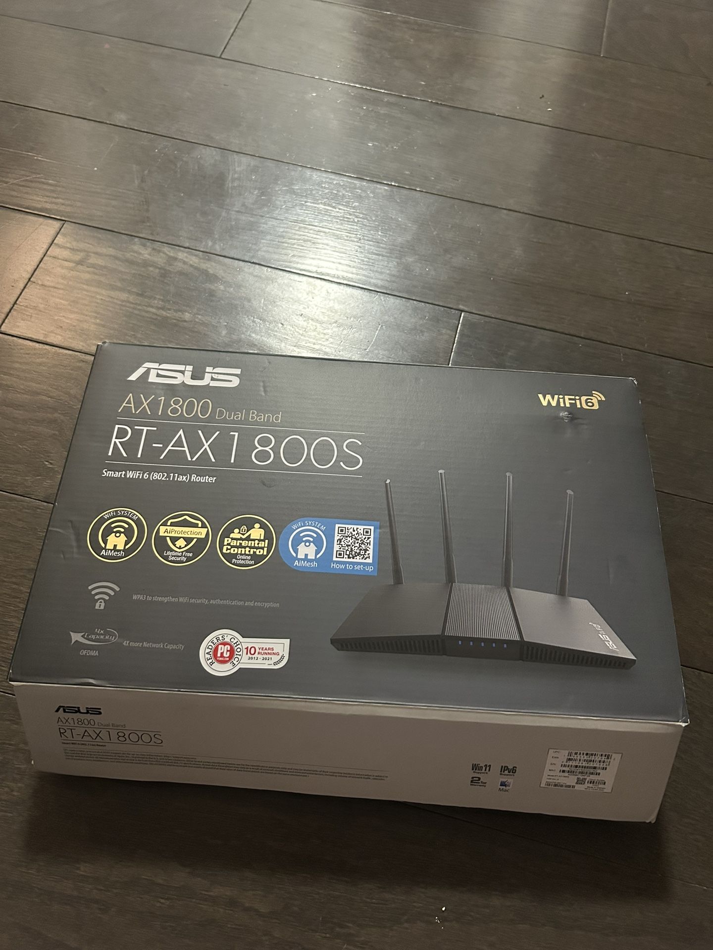 ASUS RT-AX1800S Dual Band WiFi 6 (802.11ax) Smart Router