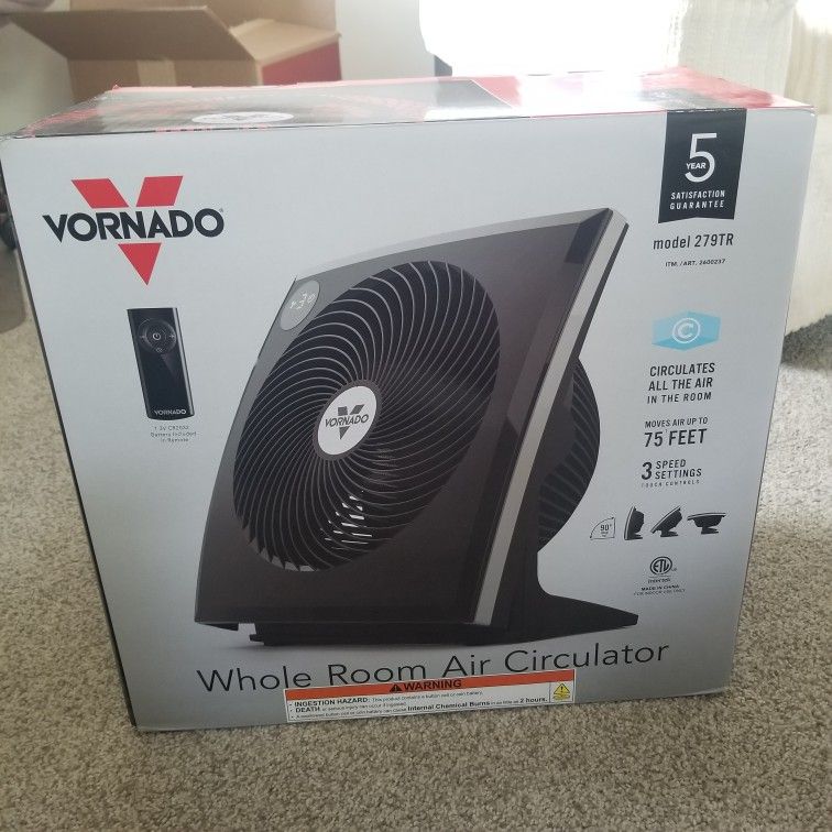 Vornado New In Box Whole Room Air Circulator Fan Model 279TR