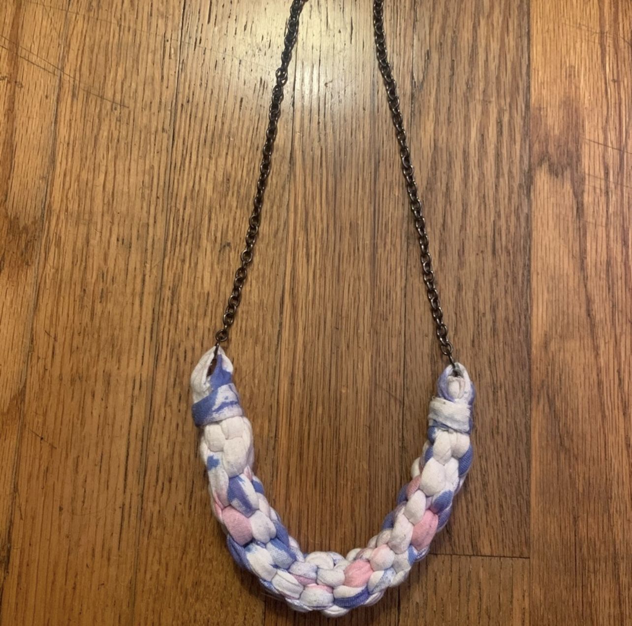 Handmade Cotton Knotted Tie Dyed Necklace