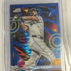 🔥 FOR SALE: 2025 Topps Chrome Cal Raleigh Blue Refractor /99 🔥