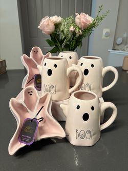 Pink ghost mugs