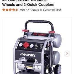 Husky 4.5 gallon portable air compressor