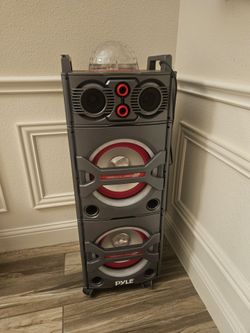 Pyle Portable Bluetooth Party Speaker with Radioand Lights Option
