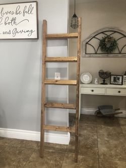 Farmhouse 6ft tall Blanket Ladder