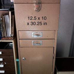 Vintage Metal File and Storage Cabinet 