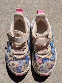 Adidas Kids Floral Sneakers with Velcro Strap 11K