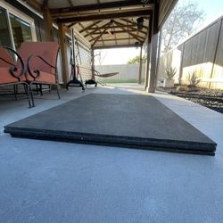 (4) Matching 3/4” thick and 4x6’ gym rubber mats.  Price for all 4 together.  Great condition, a little dusty from being under covered patio.