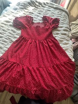 Polka dot red dress 3x