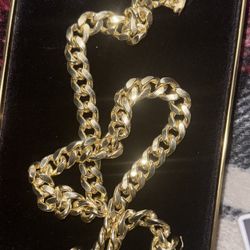 10k solid gold miami cuban link chain  12mm wide 