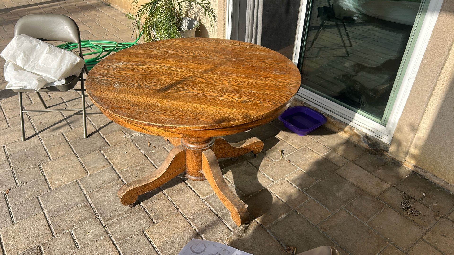 Antique 1800s Hagerstown Extension Vintage Round Wood Table Best Offer
