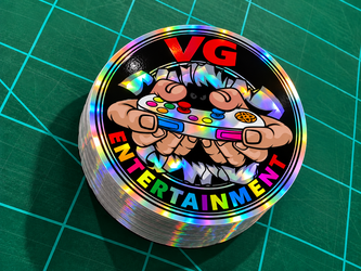 Custom Diecut Waterproof Holographic Stickers $40