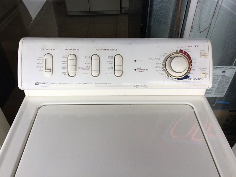 Maytag oversize capacity plus washer with stainless steel drum for Sale