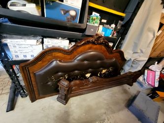 King Size Ashley Furniture Bedframe (Solid Wood)