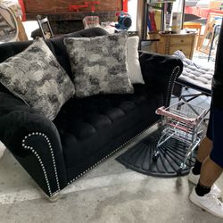 Black loveseat 