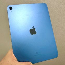 FIRM PRICE - NEW Condition iPad 10th Generation 64gb Blue with Case • 100% Battery Health