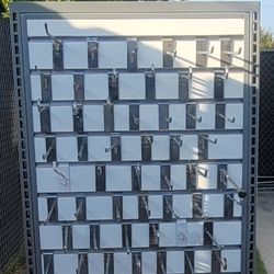 Rolling Display Rack With Hanging Rods