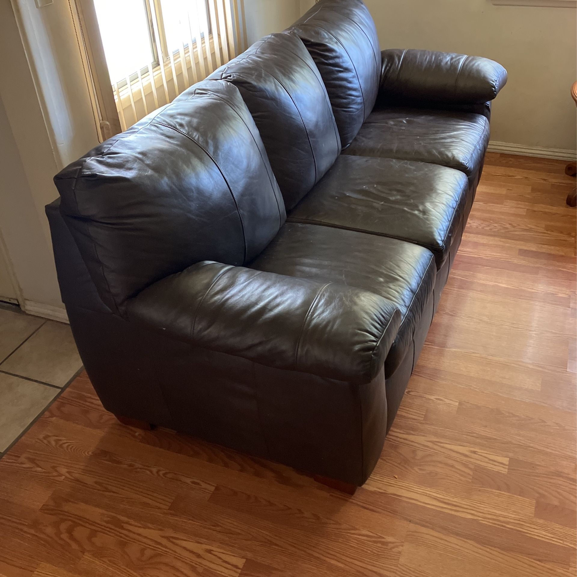 Brown Leather Couch