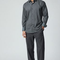 Mizumi Men’s Slim Fit Long Sleeve Dress Shirt – Italian Cotton Modern Business Casual