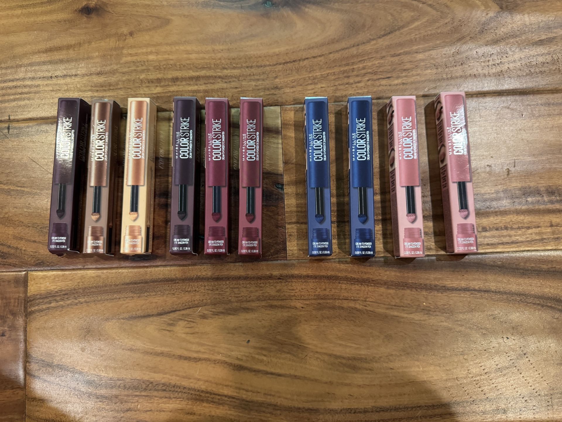 Maybelline Color Strike Eyeshadow Pens β Lot of 10 β Brand New