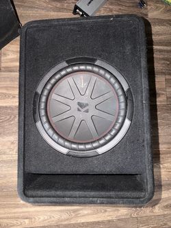 Kicker CompR Subwoofer in Ported Box and Blaupunkt amp