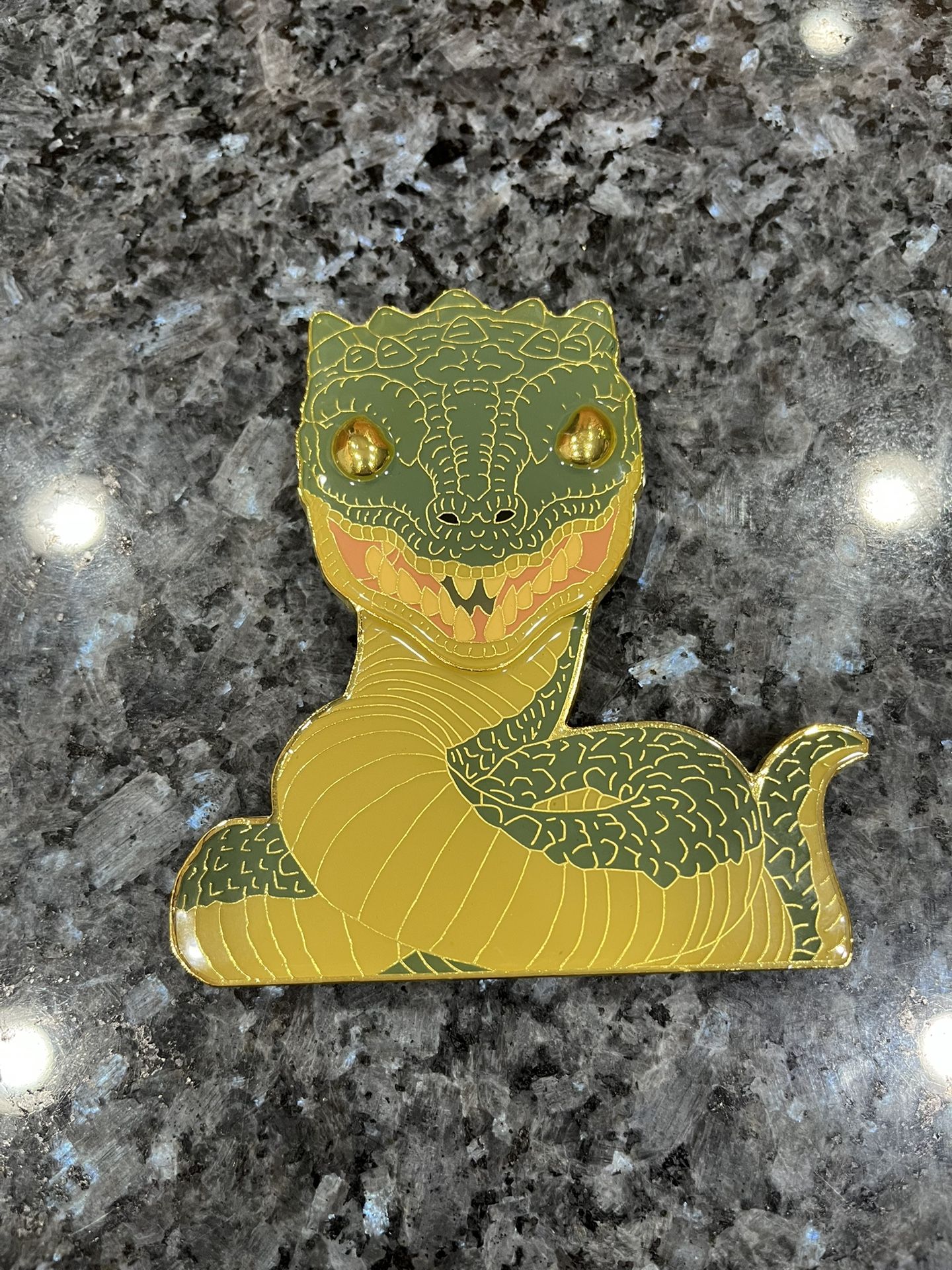 Funko pop Enamel Pin Harry Potter Basilisk # 08  Large Funko Pin.  Brand new no box.  Has been on display in a cabinet with a Harry Potter collection.