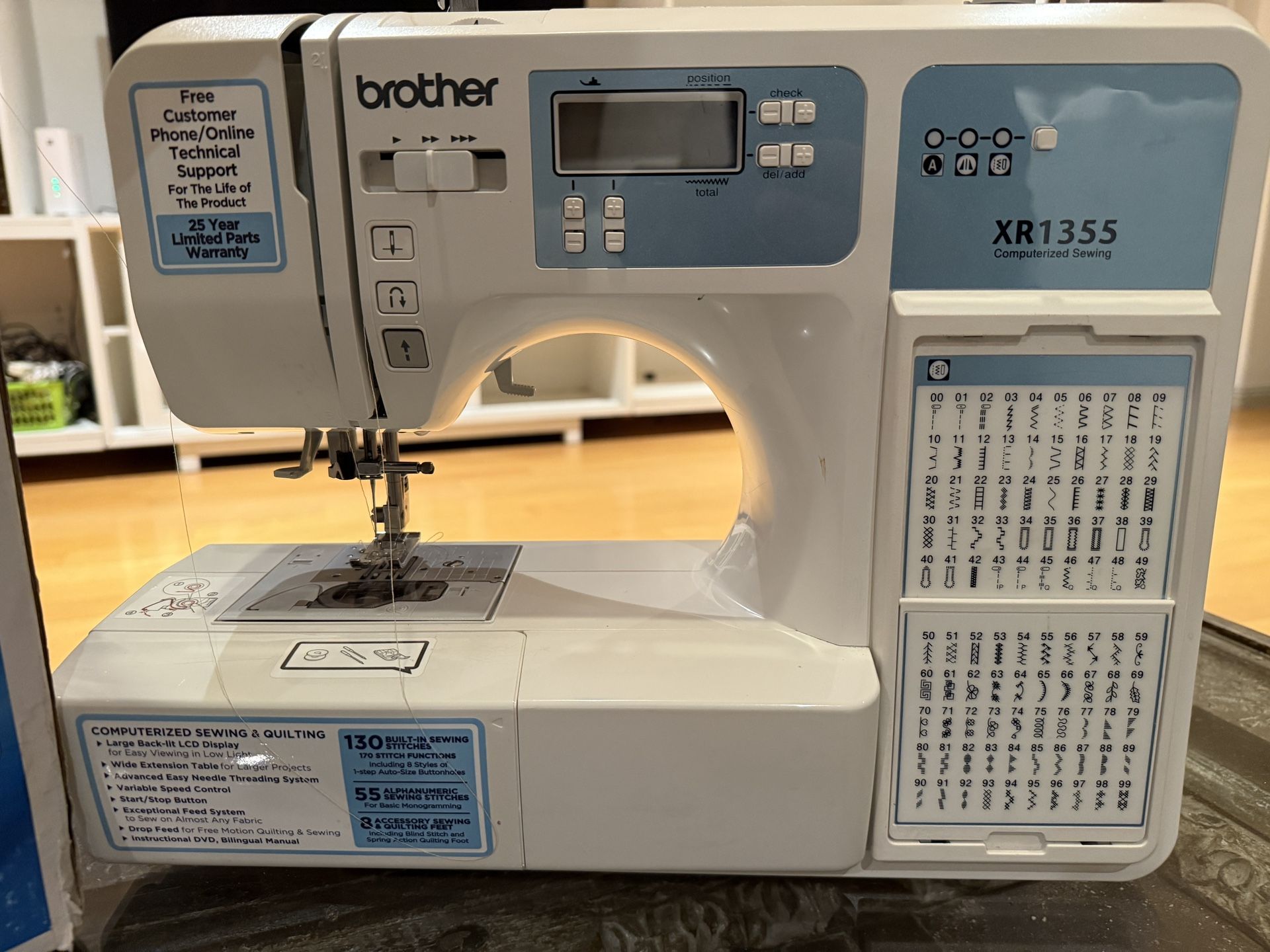 Brother XR1355 Computerized 130-Stitch Sewing & Quilting Machine
